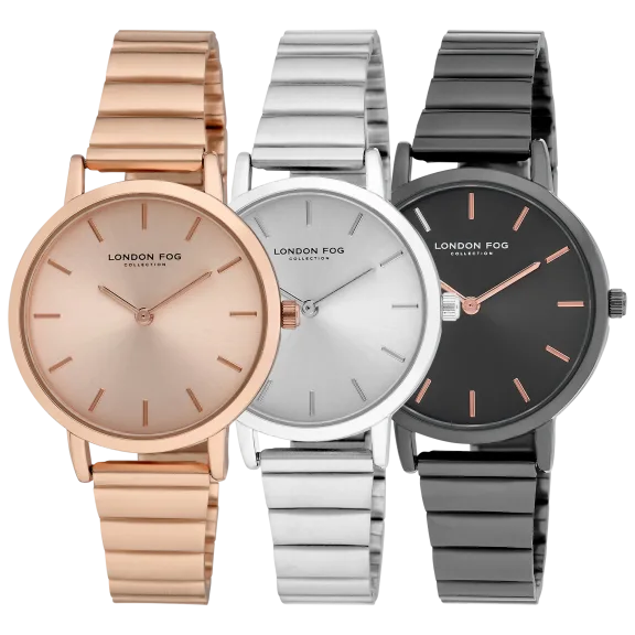 London Fog Women's 32mm Sussex Link Bracelet Watch