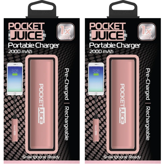 2-Pack: Tzumi Pocket Juice 2000mAh Solo Pocket Battery