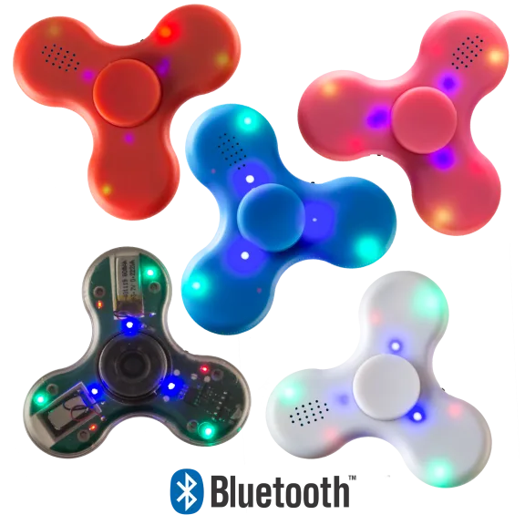 5-Pack Bluetooth Speaker Fidget Spinners (Random Color)