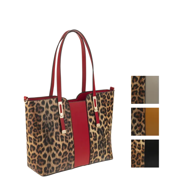 La Terre Fashion Leopard Print Tote (Small)