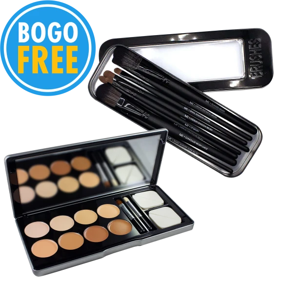 Makeover Essentials Concealer Kit with 8-Piece Brush Set