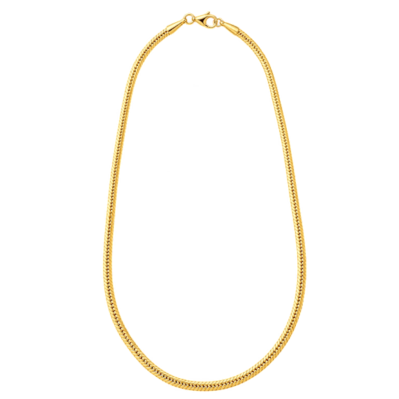 Saffron 18K Gold Plated Herringbone Necklace