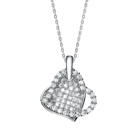 Two Hearts in One Gold Plated Sterling Necklace