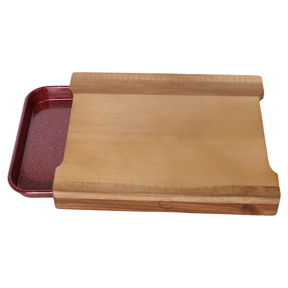Curtis Stone Acacia Wood Workstation with Micro Sheet Pan