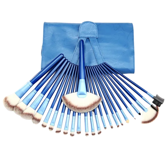 Zoë Ayla 24-Piece Professional Makeup Brush Set with Vegan Travel Holder