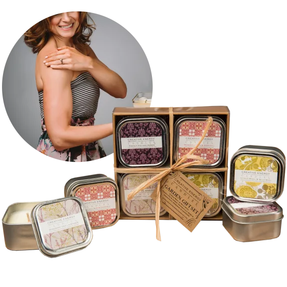 4-Pack: Creative Energy Cosmetic Soy Lotion Candles