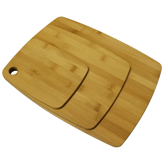 Bombay Set of 3 Bamboo Rectangle Cutting Boards with Rounded Edges