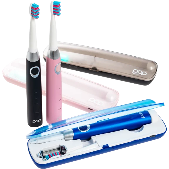 Pop Sonic Pro-4 Sonic Toothbrush with UV Sanitizer Case