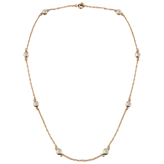 Genevive Clear CZ Accent Necklaces