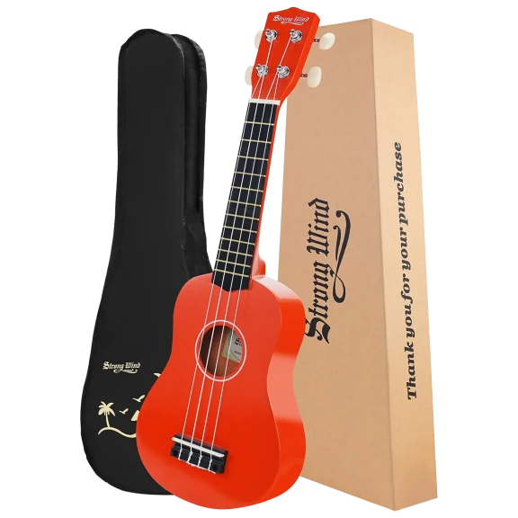Strong Wind 21" Soprano Basswood Ukulele with Gig Bag