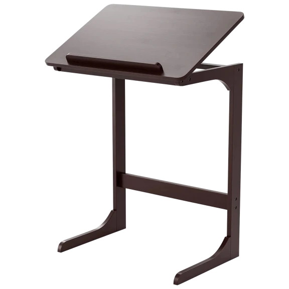 Homfa Bamboo Adjustable TV Tray with Tilting Top