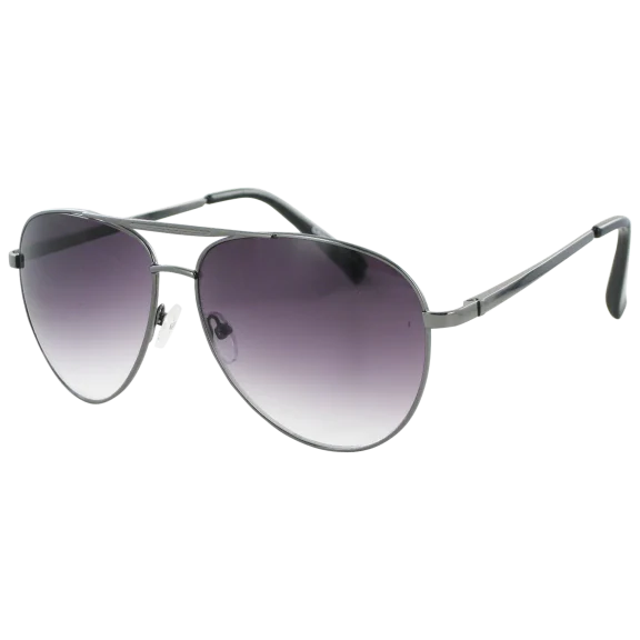 Kay Unger Matte Black Aviator With Gradient Smoke Lenses