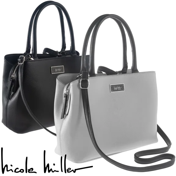 Nicole Miller Janet Satchel with Detachable Crossbody Strap