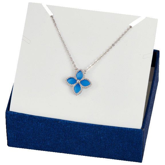 Savvy Cie Mother of Pearl Necklace with 18K Gold or Rhodium Plating