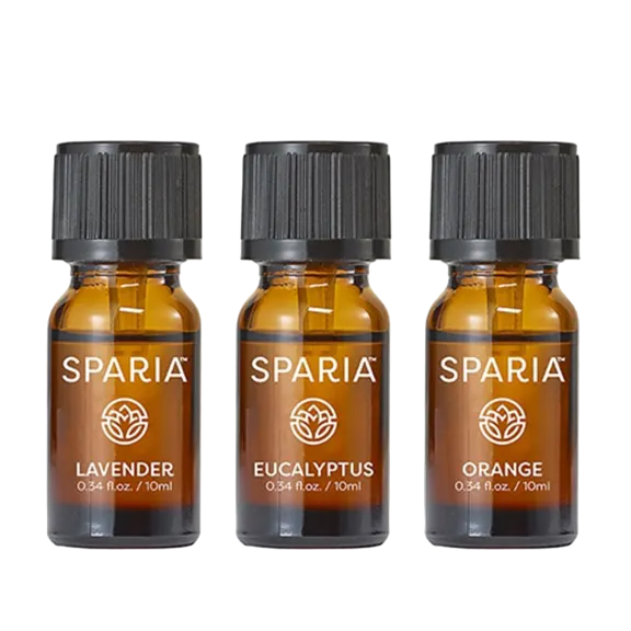 Sparia Essential Oil 3-Pack, 10ml Each (Lavender, Eucalyptus & Orange)