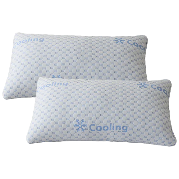 2-Pack: Classic Home Memory Foam Cooling Pillows