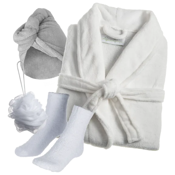 Serenity 4-Piece Spa Robe Gift Set