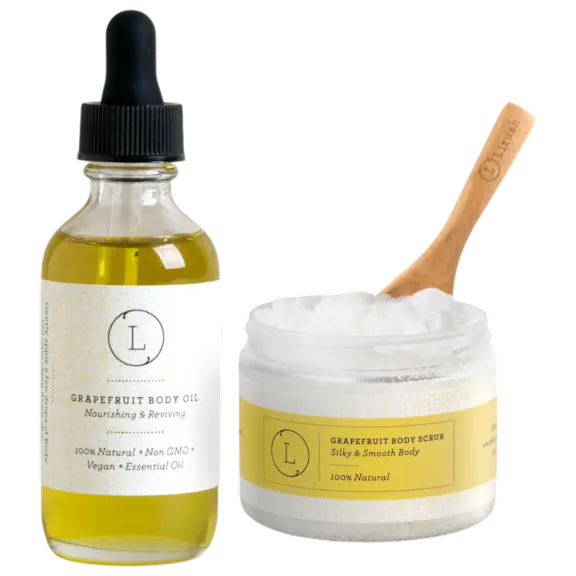 The Grapefruit Body Oil and Scrub Set
