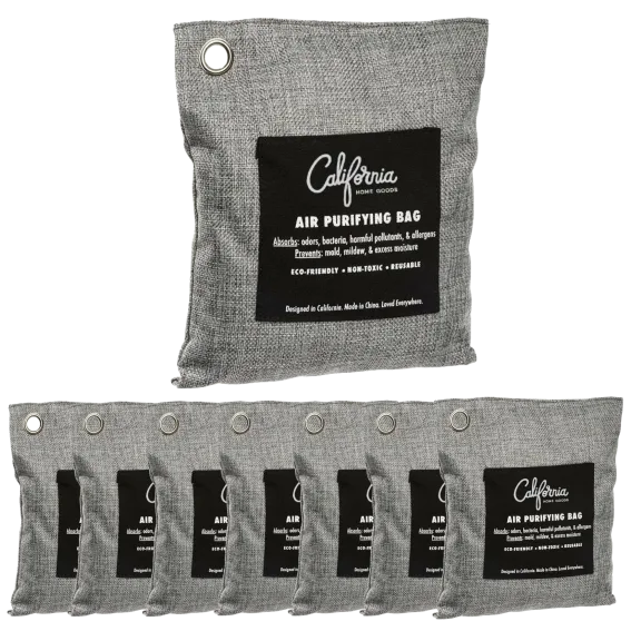 8-Pack: California Home Goods Activated Charcoal Moisture & Odor Absorber Bags