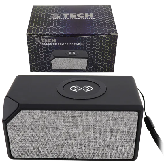 ZTech 2-in-1 Bluetooth Fabric Speaker and Wireless Charging Pad