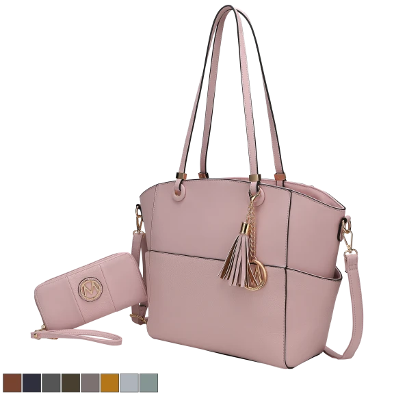 MKF Collection Prisha Vegan Leather Women’s Tote Bag with Wallet by Mia K.