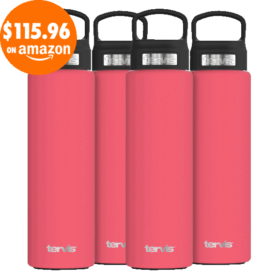 4-Pack: Tervis 24 oz Powder Coated Triple Insulated Stainless Steel Tumblers