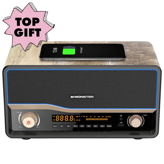 Monster Retro Qi Wireless Charging Bluetooth Speaker