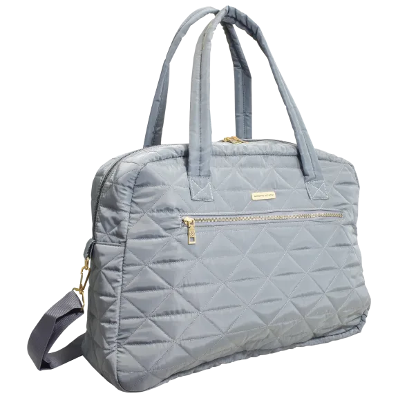 Adrienne Vittadini Quilted Nylon Dome Weekender With Coin Pouch