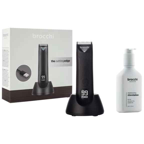 Brocchi The Cutting Edge USB Waterproof Trimmer with Shave Lotion