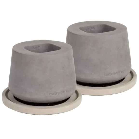 2-Pack: Kante Concrete Tabletop Fire Bowls