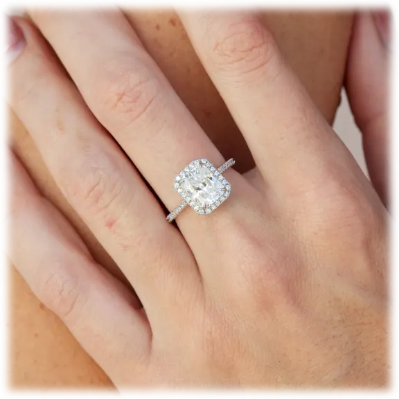 Savvy Cie Moissanite Radiant Cut Statement Ring