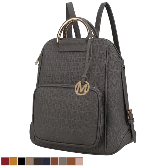 MKF Collection Torra Milan “M” Signature Trendy Backpack by Mia K