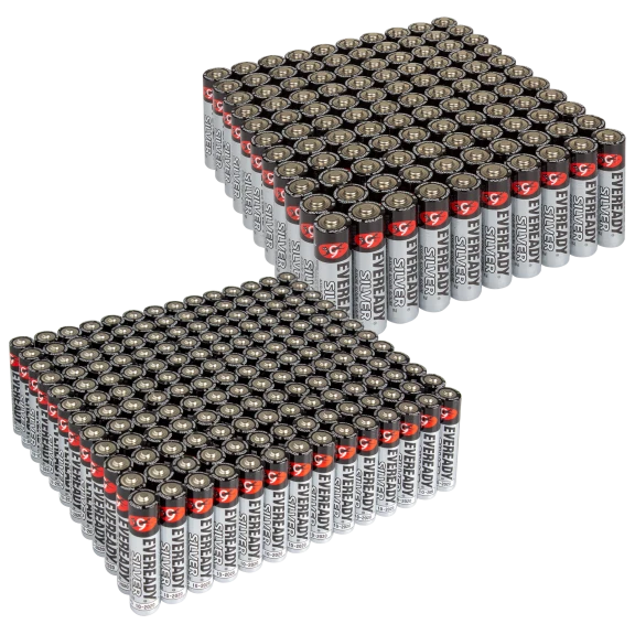 Energizer Eveready Silver Alkaline Batteries (110 AA or 168 AAA)