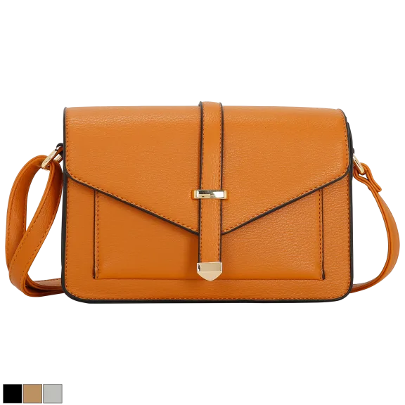 La Terre Vegan Leather Belt Flap Cover Crossbody