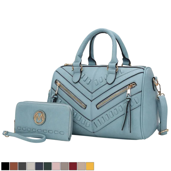 MKF Collection Lara Vegan Leather Women’s Satchel With Wallet By Mia K