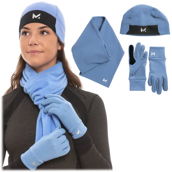 3-Piece Beanie, Scarf and Glove Set by Mission Activewear