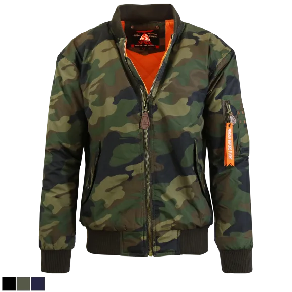 Men's Heavyweight MA-1 Bomber Flight Jacket