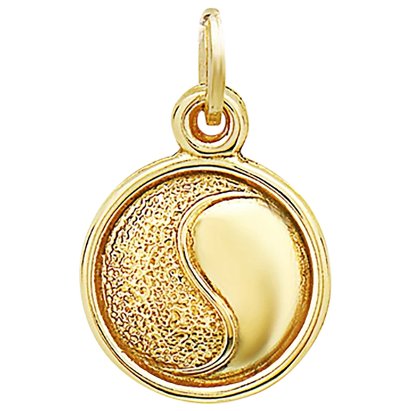 Pori Jewelers 14K Gold Yin & Yang Medallion Pendant
