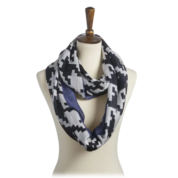 Adrienne Vittadini Geo Print Infinity Scarf