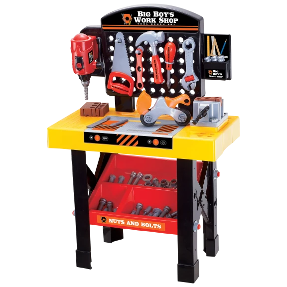 54-Piece World Tech Toys Big Boys Tool and Bench Work Shop