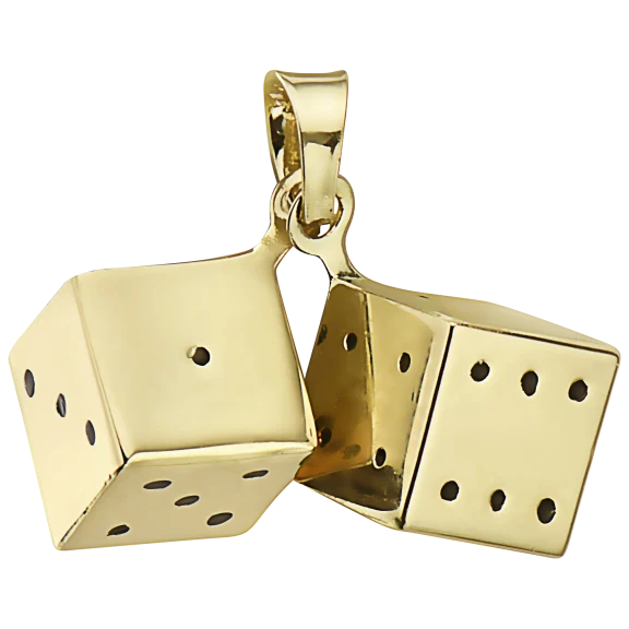 Pori Jewelers 14K Yellow Gold Playful Dainty Dice Pendant