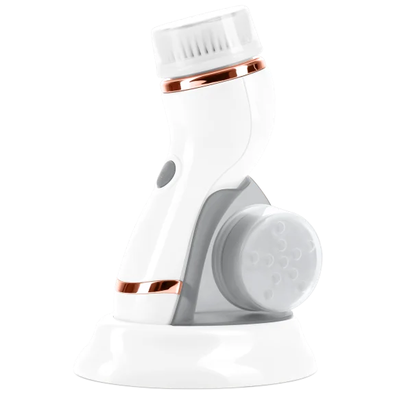 Brookstone 6-Piece Sonic Facial Brush Cleansing Set