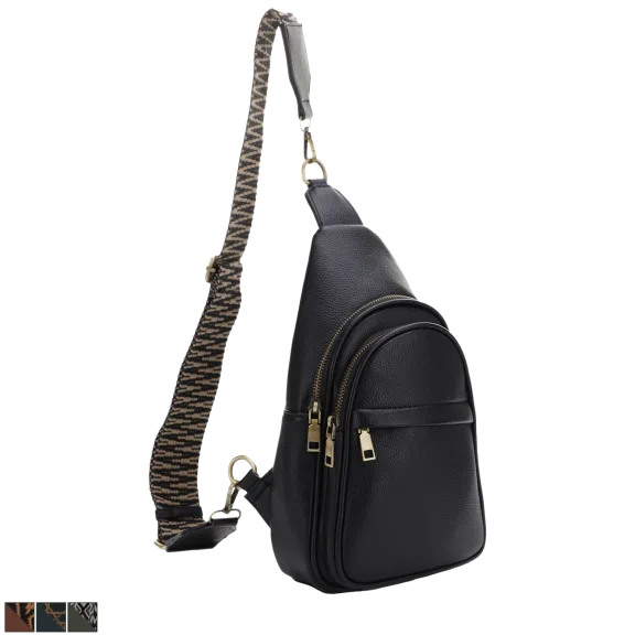 Malibu Skye Hannah Double Compartment Sling with Webbing Strap