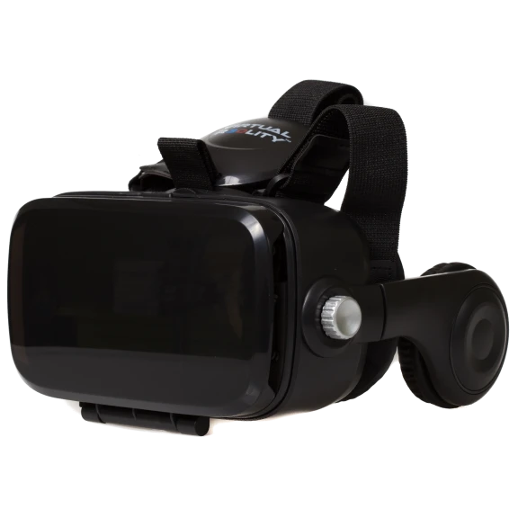 Virtual Reality Headset with Built-in Headphones