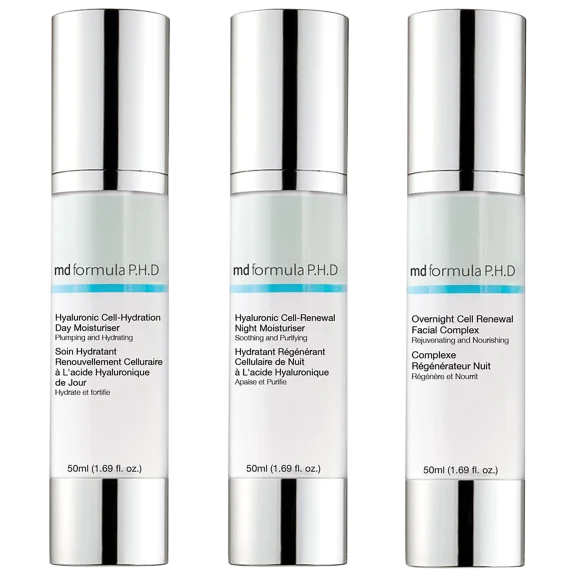 MD Formula Hyaluronic Cell Hydration and Renewal Moisturizers (Set of 3)