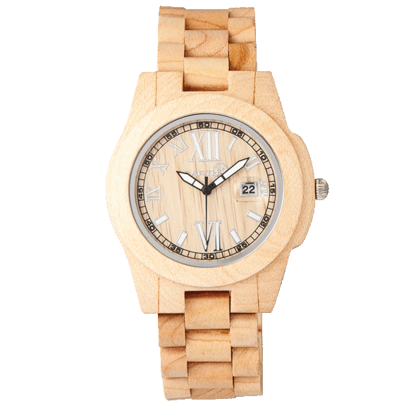 Earth Wood Heartwood Bracelet Watch with Date