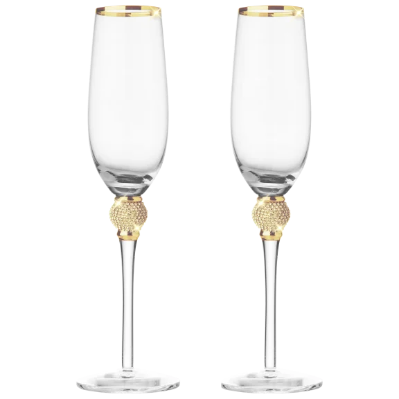 Cheer Collection Champagne Glass Set (2 or 6)