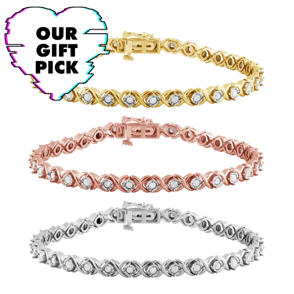 Diamond Muse 1.00 Carat Real Diamond XO Bracelet
