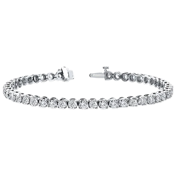 Tamborat Lab-Created White Topaz Tennis Bracelet