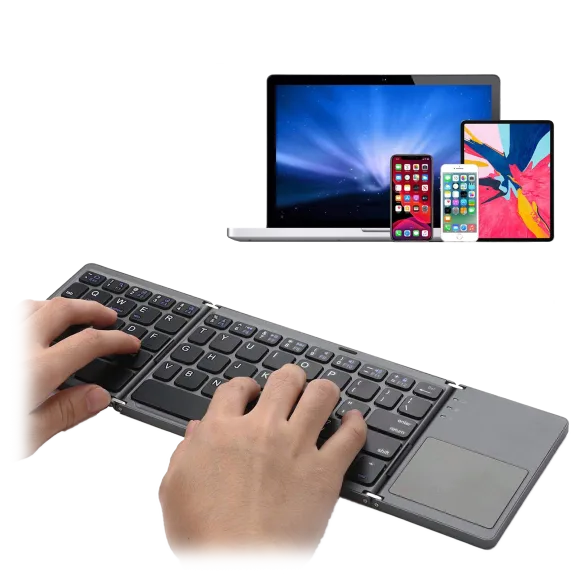 Foldable Bluetooth Wireless Touch Keyboard